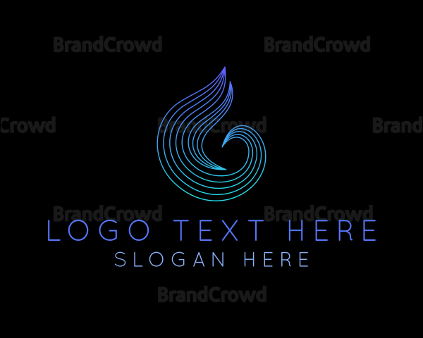 Liquid Waves Droplet Logo