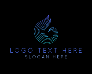 Biotech - Liquid Waves Droplet logo design