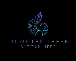 Liquid Waves Droplet Logo