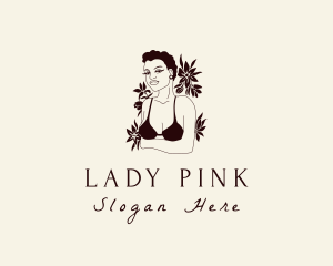 Lady Bra Underwear logo design