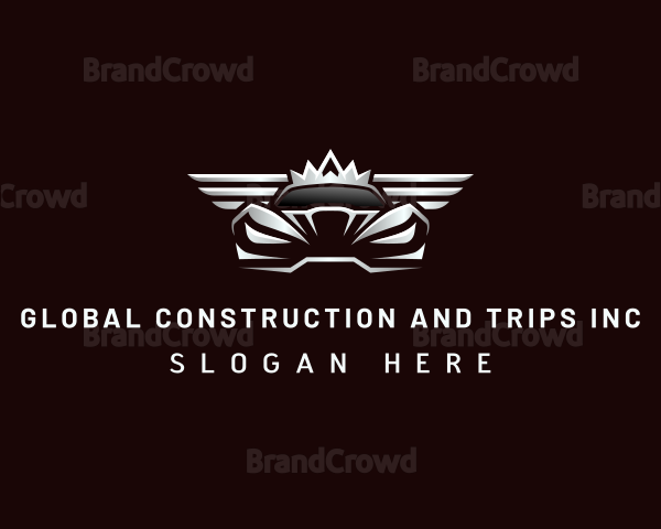 Crown Car Automotive Logo