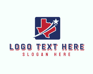 City - Texas Map Star logo design