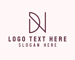 Letter Dn - Simple Modern Company logo design