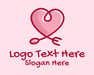 Dating - Romantic Heart Restaurant logo design