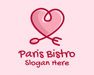 Romantic Heart Restaurant  logo design