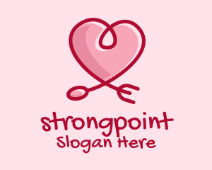 Culinary - Romantic Heart Restaurant logo design