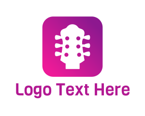 Online - Guitar Tuner App logo design