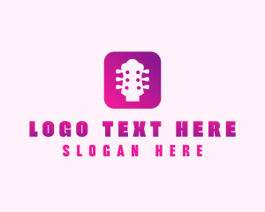 Song - Guitar Tuner App logo design