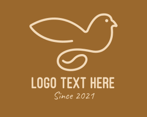 Bird - Coffee Bean Dove logo design
