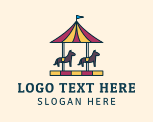 Festival - Horse Carousel Ride logo design