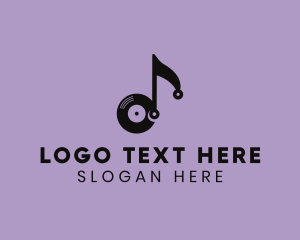 Note - Music Note Record logo design