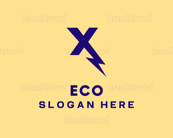 Electrical Lightning Letter X Logo