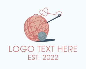 Knitter - Love Yarn Ball logo design