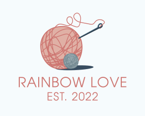 Love Yarn Ball  logo design