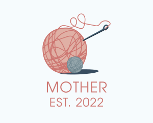 Knitter - Love Yarn Ball logo design