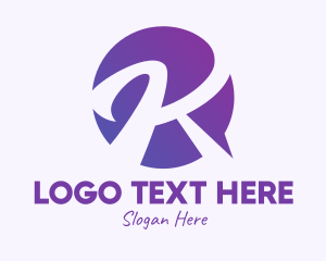 Interaction - Speech Bubble Letter K logo design