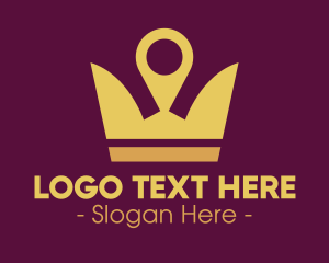 Locator - Location King Crown logo design