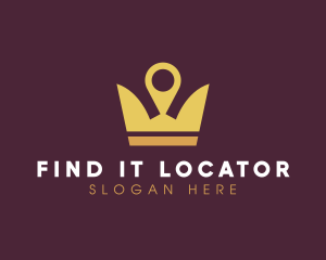 Locator - Location King Crown logo design