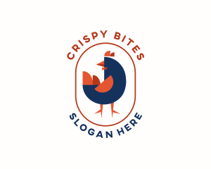 Fried - Chicken Rooster Bird logo design