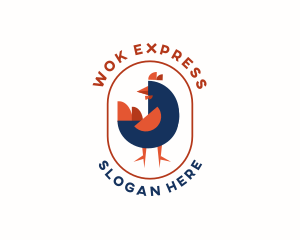 Chicken Rooster Bird logo design