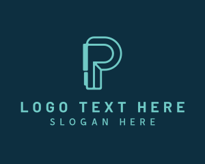 Startup - Digital Company Letter P logo design