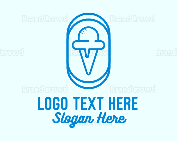 Blue Ice Cream Logo