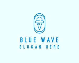 Blue - Blue Ice Cream logo design