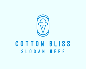 Blue Ice Cream logo design