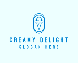 Yogurt - Blue Ice Cream logo design
