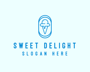 Sherbet - Blue Ice Cream logo design