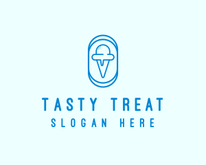 Yummy - Blue Ice Cream logo design