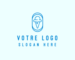 Food Stand - Blue Ice Cream logo design