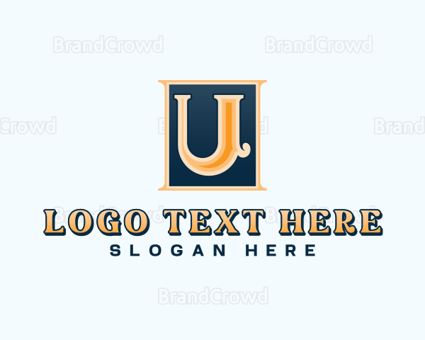 Premium Pub Letter U Logo