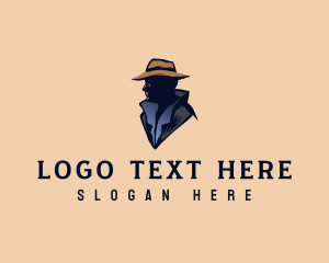 Homburg Hat - Mystery Detective Man logo design