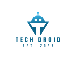 Droid - Tech Tank Robot logo design