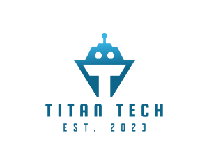 Tech Tank Robot logo design