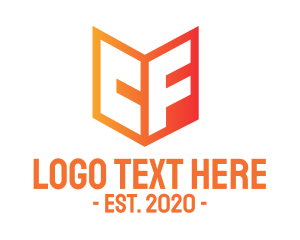 Library - Modern Gradient CF logo design