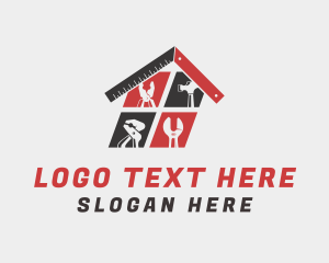 Worker - House Hardware Tools logo design