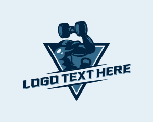Weightlifting - Gym Fitness Muscle logo design