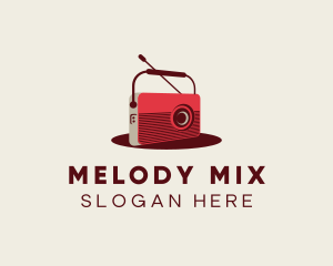 Playlist - Retro Radio Broadcast logo design