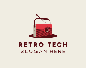 Retro Radio Broadcast logo design