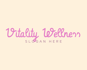 Feminine Cursive Wellness logo design