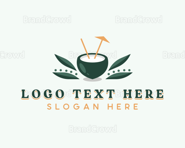 Tropical Coconut Drink Logo