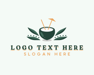 Tropical - Tropical Coconut Drink logo design