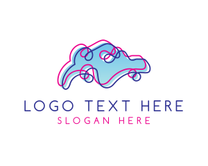 Sg - Singapore Map Scribble logo design