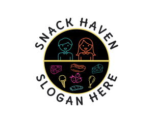 Playful Children Snack Bar logo design