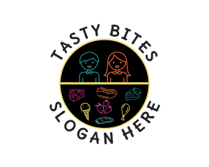 Fast Food - Playful Children Snack Bar logo design