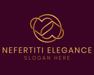 Elegant Gold Heart logo design