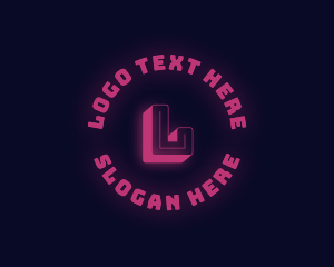 Stream - Neon Glow Gaming logo design