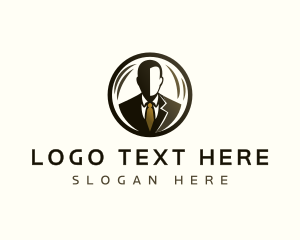 Headshot - Businessman Person Employee logo design